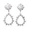 0.65 ct., Lab Grown Diamond, Drop Alternating Sizes Diamond Paved Hinge Jacket for Earrings