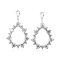 0.65 ct., Lab Grown Diamond, Drop Alternating Sizes Diamond Paved Hinge Jacket for Earrings