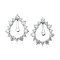 0.65 ct., Lab Grown Diamond, Drop Alternating Sizes Diamond Paved Hinge Jacket for Earrings