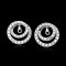 0.385 ct., Lab Grown Diamond, Spiral Diamond Paved Hinge Jacket for Earrings