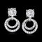 0.385 ct., Lab Grown Diamond, Spiral Diamond Paved Hinge Jacket for Earrings