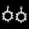 0.40 ct., Lab Grown Diamond, Halo Diamond Paved Hinge Jacket for Earrings