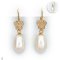 Approx. 8.0 mm, Frshwater Pearl, Butterfly Dangle Pearl Lever Back Earrings