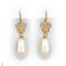 Approx. 8.0 mm, Frshwater Pearl, Butterfly Dangle Pearl Lever Back Earrings