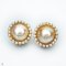 Approx.11.0 - 14.0 mm, Freshwater Pearl and South Sea Pearl, Cocktail Mabe Pearl Stud Earrings