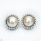 Approx. 2.0 mm and 13.0 - 15.0 mm, Freshwater Pearl and South Sea Pearl, Cocktail Mabe Pearl Stud Earrings