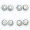 Approx. 23.0 mm, Blister Mabe, White South Sea Pearl, Cocktail Zircon Stud Pearl Earrings