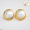 Approx. 23.0 - 24.0 mm, Blister Mabe, White South Sea Pearl, Stud Pearl Earrings