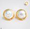 Approx. 23.0 - 24.0 mm, Blister Mabe, White South Sea Pearl, Stud Pearl Earrings