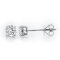 (IGI) 1.08 ct, Laboratory Grown Diamond (Round Brilliant, HPHT, 1.08 ct, D, VVS 2), Four Prongs Diamond Stud Earrings