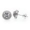 (IGI) 1.08 ct, Laboratory Grown Diamond (Round Brilliant, HPHT, 1.08 ct, D, VVS 2) and Laboratory Grown Diamond (0.315 ct), Double Halo Diamond Stud Earrings