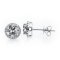 (IGI) 1.08 ct, Laboratory Grown Diamond (Round Brilliant, HPHT, 1.08 ct, D, VVS 2), Halo Diamond Stud Earrings