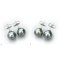 Approx. 10.0 - 11.0 mm, Aloe Vera Gray, Tahitian Pearl, Stud Pearl Earrings