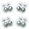 Approx. 10.0 mm, Aloe Vera Gray, Tahitian Pearl, Stud Pearl Earrings