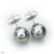 Approx. 10.0 mm, Aloe Vera Gray, Tahitian Pearl, Stud Pearl Earrings