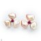 Approx. 10.0 - 11.0 mm, Freshwater Pearl, Pearl Flower Stud Earrings