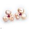 Approx. 10.0 - 11.0 mm, Freshwater Pearl, Pearl Flower Stud Earrings