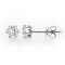 (IGI) 2.18 ct, Laboratory Grown Diamond (Round Brilliant, HPHT, 1.09 ct (x2), D, VS2), Six Prongs Solitaire Diamond Stud Earrings