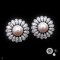 Approx. 8.0 mm, Akoya Pearl, Halo Drop CZ Jacket Stud Pearl Earrings