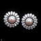 Approx. 8.0 mm, Akoya Pearl, Halo Drop CZ Jacket Stud Pearl Earrings