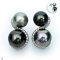 10.0 - 14.0 mm, Tahitian Pearl, Spiral Pearl Stud Earrings