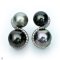 10.0 - 14.0 mm, Tahitian Pearl, Spiral Pearl Stud Earrings