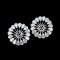 9K White Gold (4.11g), Lab Grown Diamond (3.4ct), Halo Diamond Jacket for Stud Earrings