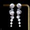 Approx. 4.0 - 12.0 mm, Freshwater Pearl and Edison Pearl, "Spiral" Pearl Stud Earrings