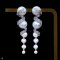 Approx. 4.0 - 12.0 mm, Freshwater Pearl and Edison Pearl, "Spiral" Pearl Stud Earrings