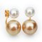 Approx. 8.0 mm and 13.0 mm, Akoya and South Sea Pearl, Arch Bridge Pearl Earring Backs Stud Pearl Earrings