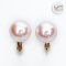 (PSL) Approx. 9.0 mm, Aurora Hanadama, Pair Pearl, Screw Clip On Pearl Earrings