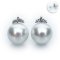 (PSL) Approx. 8.6 mm, Aurora Phoenix, Diamond Anchor Stud Pearl Earrings