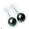 Approx. 7.0 mm, Tahitian Pearl, Stud Pearl Earrings