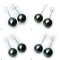 Approx. 7.0 mm, Tahitian Pearl, Stud Pearl Earrings