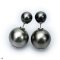 Approx. 7.0 mm and 12.0 -14.0 mm, Pewter Gray, Tahitian Pearl, Front Back Twin Pearl Double Stud Earrings