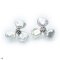 10.5 mm, Freshwater Pearl,  Flower Keshi Stud Earrings