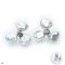 10.5 mm, Freshwater Pearl,  Flower Keshi Stud Earrings