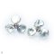 10.5 mm, Freshwater Pearl,  Flower Keshi Stud Earrings