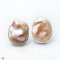 Approx. 11.0 - 13.0 mm, Corn Flake Pearl, Freshwater Pearl, Stud Earrings