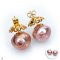 Approx. 14.0 - 16.0 mm, Freshwater Pearl, "Freshwater Pearl The Rock Pemium", Stud Pearl Earrings