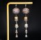 Approx. 14.0 - 7.0 mm, Tahitian Pearl, "2024 Reminder Collection - Hope" Dangle Pearl Fish Hooks Earrings