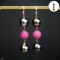 Approx. 12.0 - 14.0 mm, Tahitian Pearl, "2024 Reminder Collection - Honesty" Dangle Pearl Fish Hooks Earrings