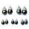 Approx. 12.0 - 13.0 mm, Tahitian Pearl, CZ Paved Umbrella Cap Pearl Drop