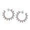 Approx. 4.0 mm, Freshwater Pearl, Pearl Spike Hoop Earrings