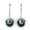 Approx. 12.0 mm, Tahitian Pearl, Gara-Wek Cap Chain Dagle Pearl Stud Earrings