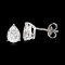 (GRA) Moissanite (2.5ct.), Pear Brilliant, Three Prongs Solitaire Moissanite Stud Earrings