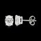 (GRA) Moissanite (3.0ct.), Oval Brilliant, Four Prongs Solitaire Moissanite Stud Earrings