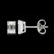 (GRA) Moissanite (1.6 ct.), Four Prongs Emerald Cut Moissanite, Stud Earrings