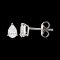 S925, Moissanite (1.0ct.), Three Prongs Solitaire Pear Moissanite Stud Earrings