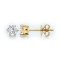 18K Gold, Six Prongs Classic Dimond Stud Earrings